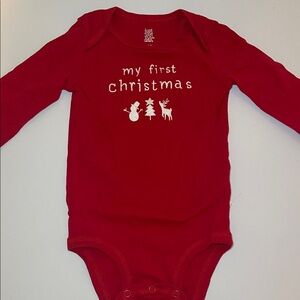 Carter's Red My First Christmas Bodysuit